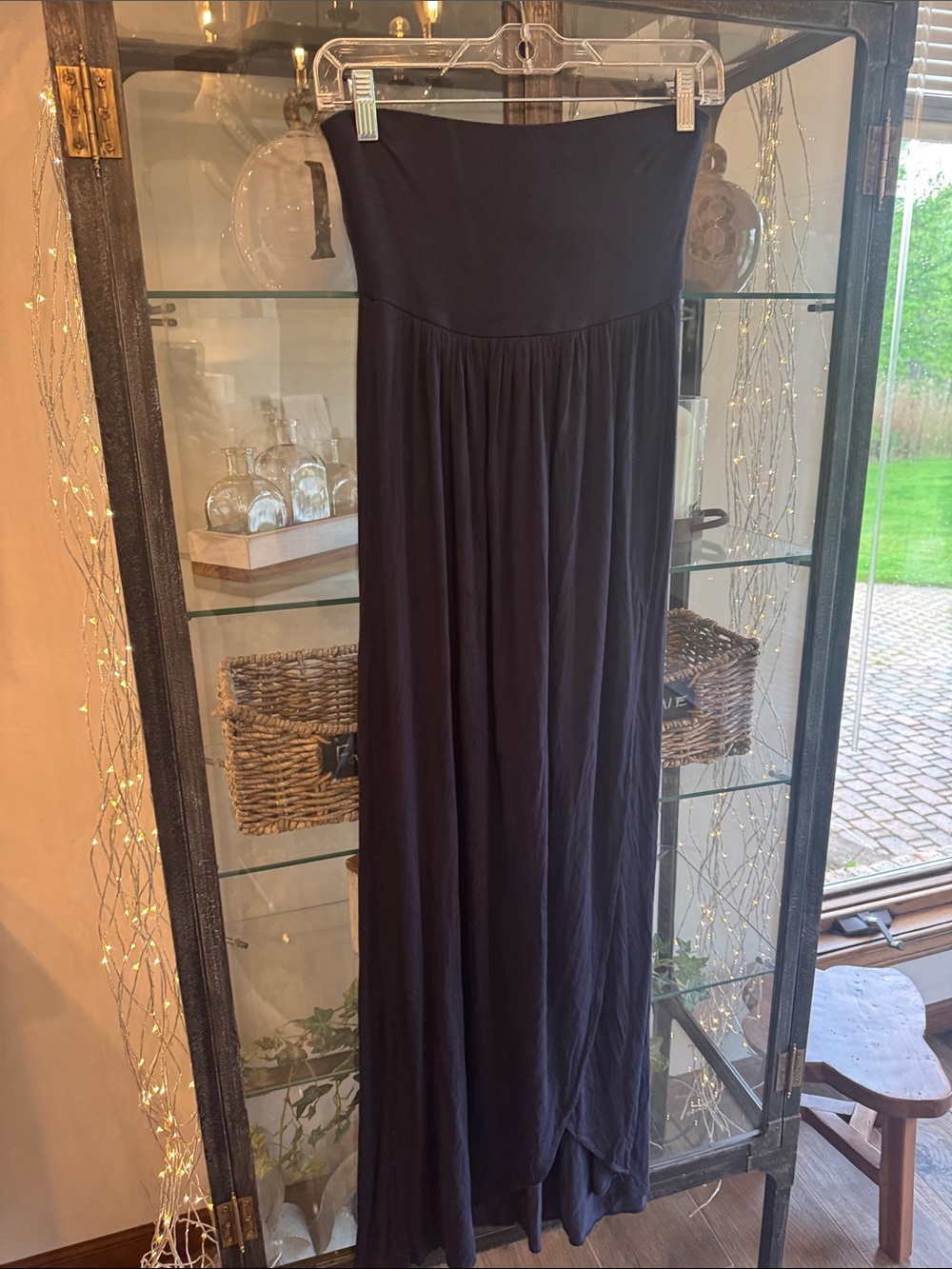 Hourglass Lilly Strapless Black Maxi Dress